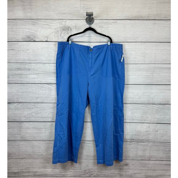 Old Navy Blue Stripe High Rise Baggy Wide Leg Drapey Denim Pants Size 26 - Picture 1 of 8